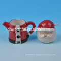 Keramik-Milch und Zucker-Topf mit Weihnachtsmann-Design
